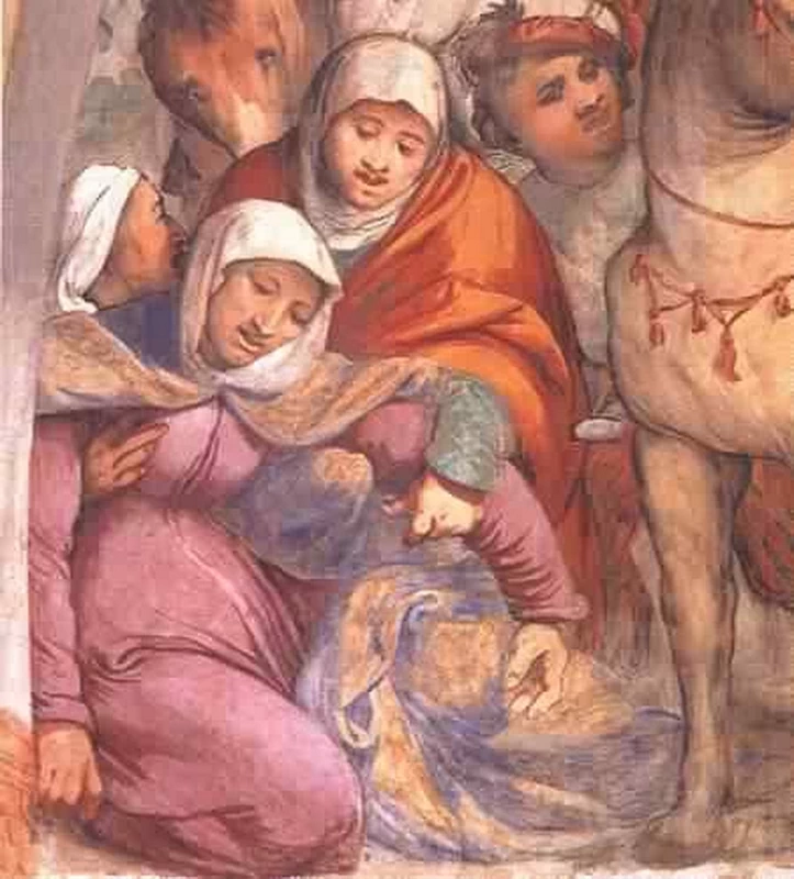 Il Romanino-445-Pisogne, Chiesa di santa Maria della Neve - dettaglio Crocifissione (2)